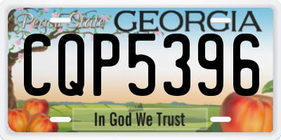 GA license plate CQP5396