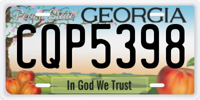 GA license plate CQP5398