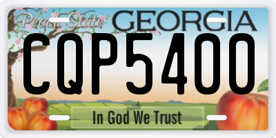 GA license plate CQP5400