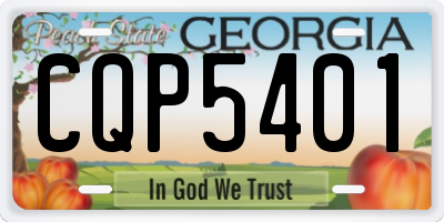 GA license plate CQP5401
