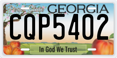 GA license plate CQP5402