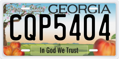 GA license plate CQP5404