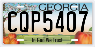 GA license plate CQP5407
