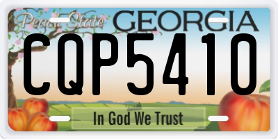 GA license plate CQP5410