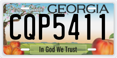 GA license plate CQP5411