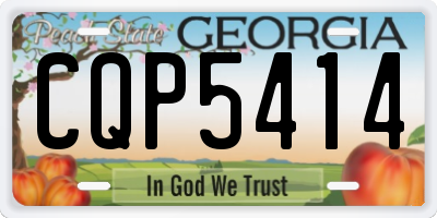 GA license plate CQP5414
