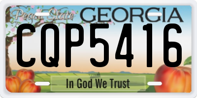 GA license plate CQP5416