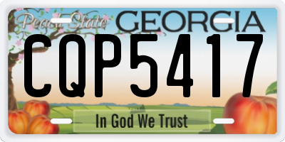 GA license plate CQP5417