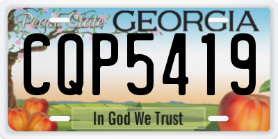 GA license plate CQP5419