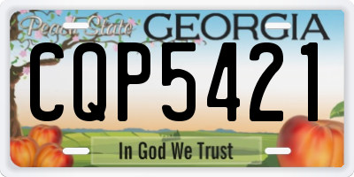 GA license plate CQP5421