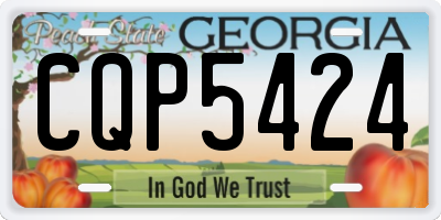 GA license plate CQP5424