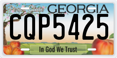 GA license plate CQP5425