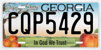 GA license plate CQP5429