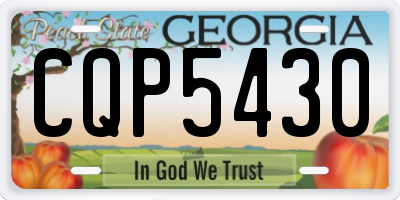 GA license plate CQP5430