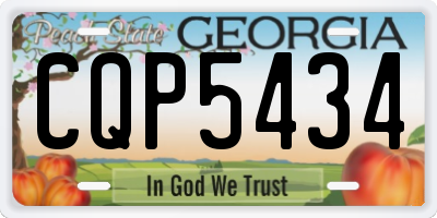 GA license plate CQP5434