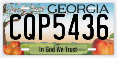 GA license plate CQP5436