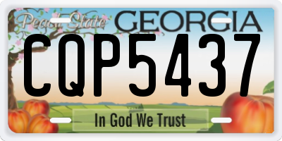 GA license plate CQP5437