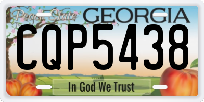 GA license plate CQP5438