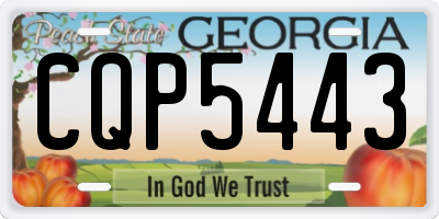 GA license plate CQP5443