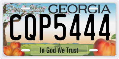 GA license plate CQP5444