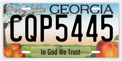 GA license plate CQP5445