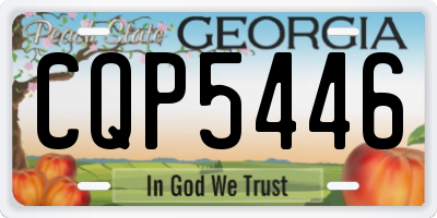 GA license plate CQP5446