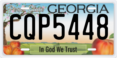 GA license plate CQP5448
