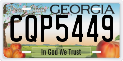 GA license plate CQP5449