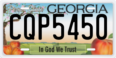 GA license plate CQP5450
