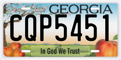 GA license plate CQP5451