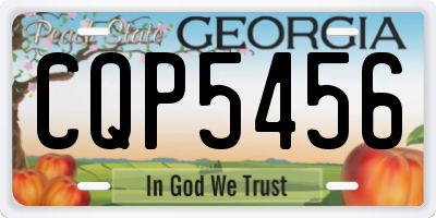 GA license plate CQP5456