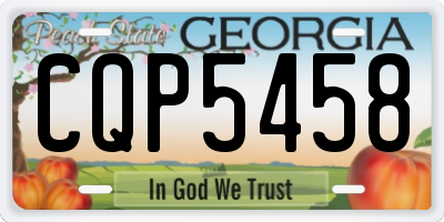 GA license plate CQP5458