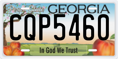 GA license plate CQP5460