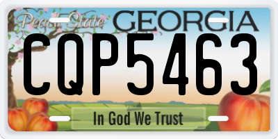 GA license plate CQP5463