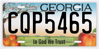 GA license plate CQP5465