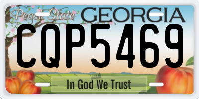 GA license plate CQP5469