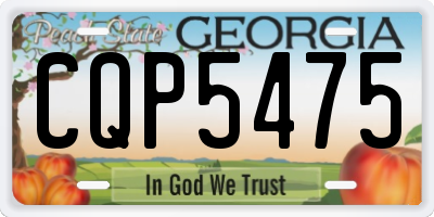 GA license plate CQP5475