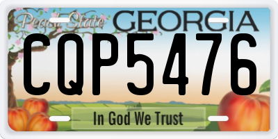 GA license plate CQP5476