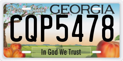 GA license plate CQP5478
