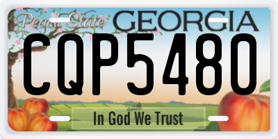 GA license plate CQP5480