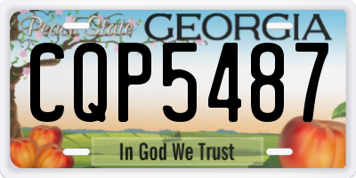 GA license plate CQP5487