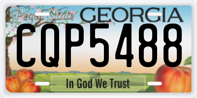 GA license plate CQP5488