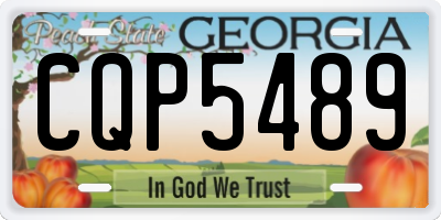 GA license plate CQP5489