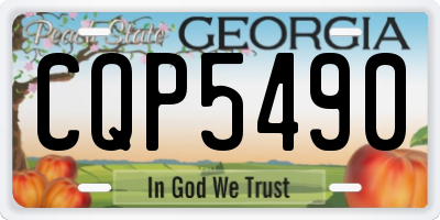 GA license plate CQP5490