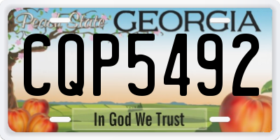 GA license plate CQP5492