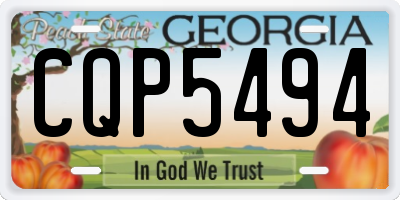GA license plate CQP5494