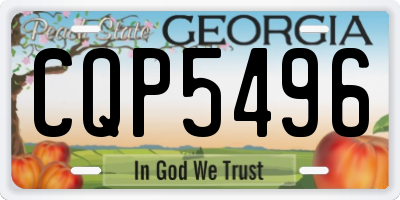 GA license plate CQP5496