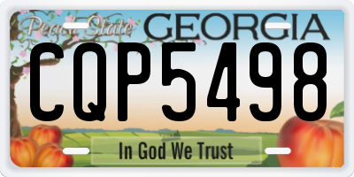 GA license plate CQP5498