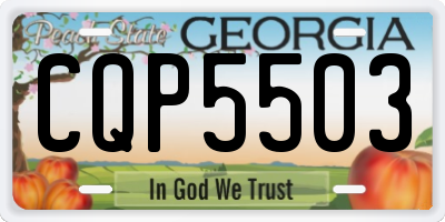 GA license plate CQP5503