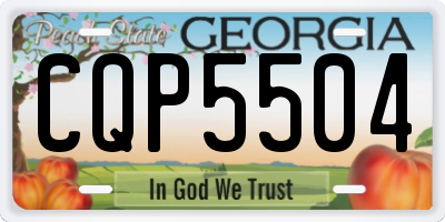 GA license plate CQP5504
